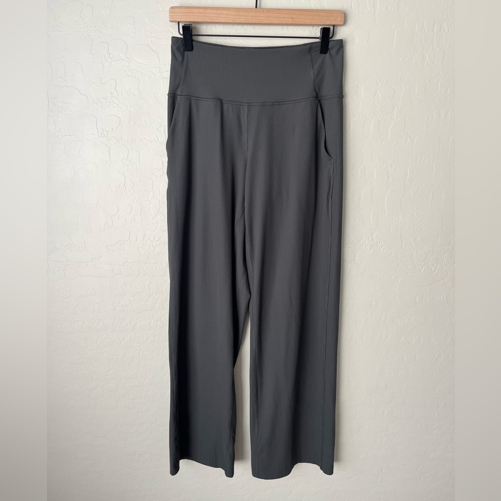Lululemon Align Ribbed High-Rise Wide-Leg Pant Graphite Grey 8 - Picture 7 of 11